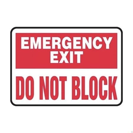 Accuform Exit Sign, Adhesive Poly, 10 in W, 7 in H MADM545VS